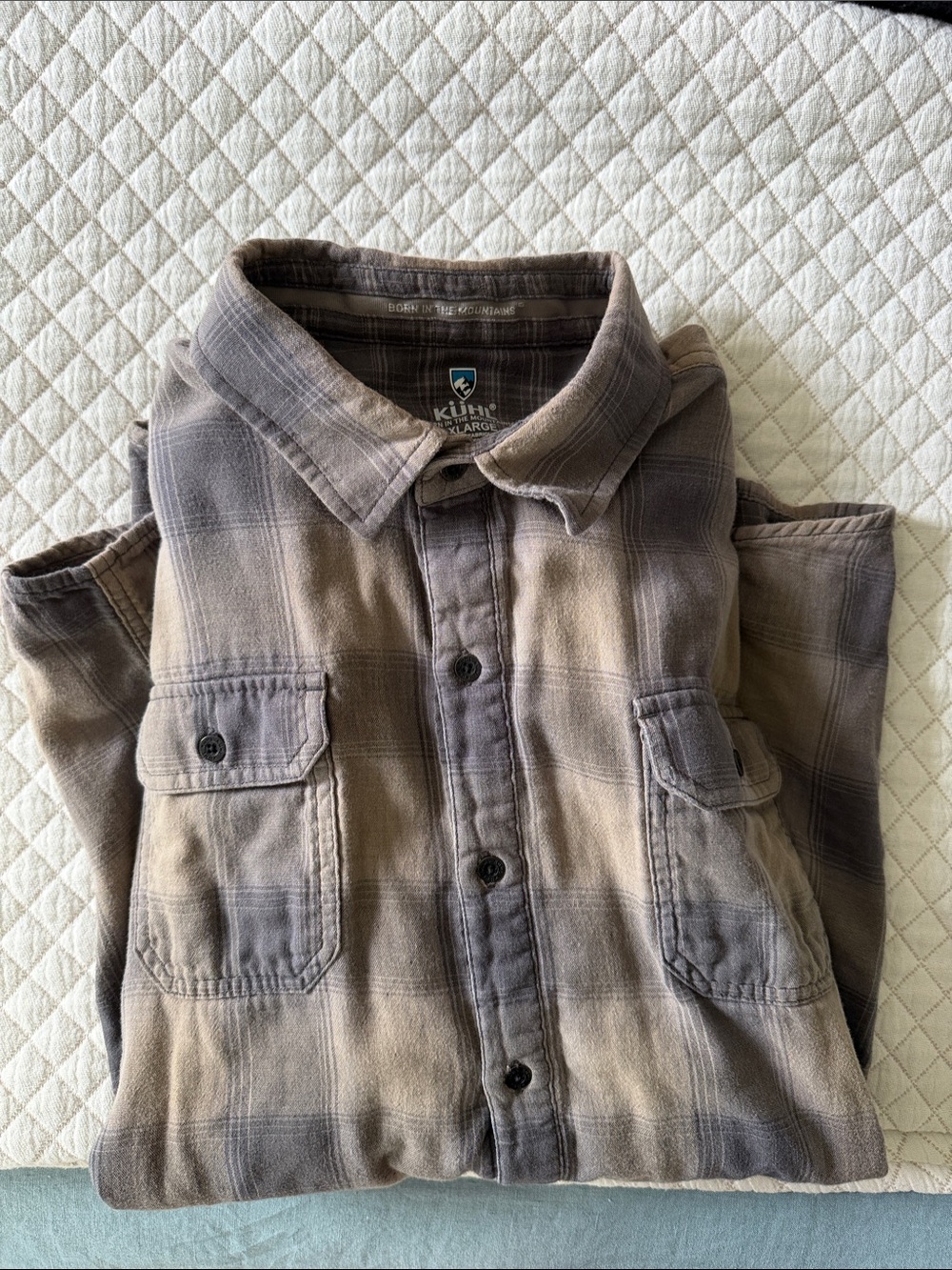Kuhl Men's Brown and Gray Plaid Button-Down Shirt - Picture 2 of 7